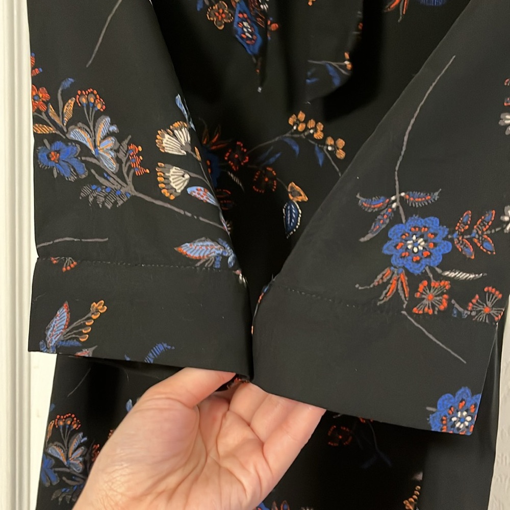 H&M Black Floral Bow Tie Detail Dress - Picture 5 of 8